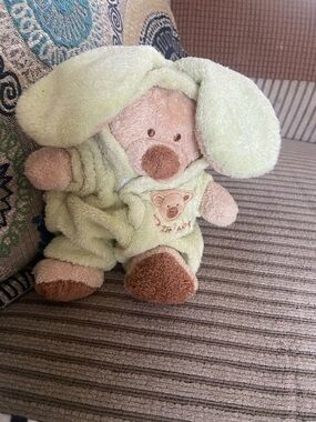 Ty Plush Bunny Bear in Light Green and Brown